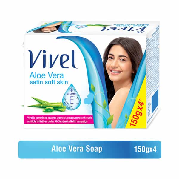 Vivel Aloe Vera Soap  Wrap Of 600 G (Pack Of 4X150g)