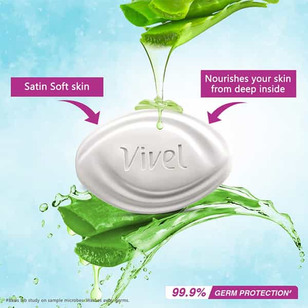 Vivel Aloe Vera Soap  Wrap Of 600 G (Pack Of 4X150g)