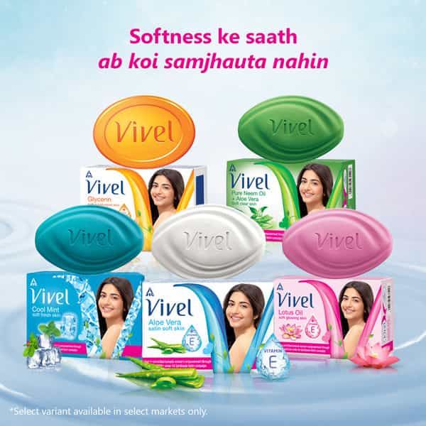 Vivel Aloe Vera Soap  Wrap Of 600 G (Pack Of 4X150g)