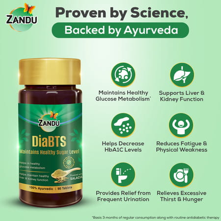 Zandu Diabts Tablets 90 No's
