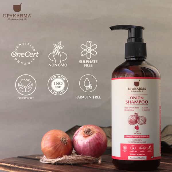 Upakarma Onion Shampoo With Red Onion Seeds Oil Amla Oil - 300Ml