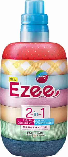 Godrej Ezee 2In1 Liquid Detergent + Fabric Conditioner - 500G