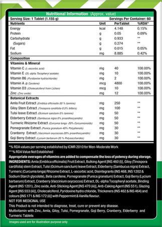 Musclexp Immune-Multi Greens & Fruits 60 Tablets