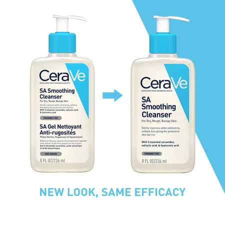 Cerave Sa Smoothing Cleanser | Face Wash | With Salicylic Acid | For Dry & Bumpy Skin | 236ml