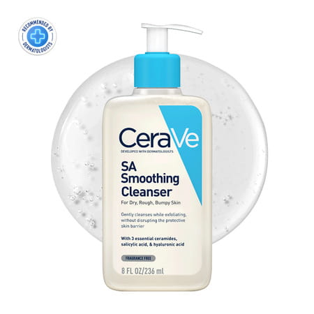 Cerave Sa Smoothing Cleanser | Face Wash | With Salicylic Acid | For Dry & Bumpy Skin | 236ml