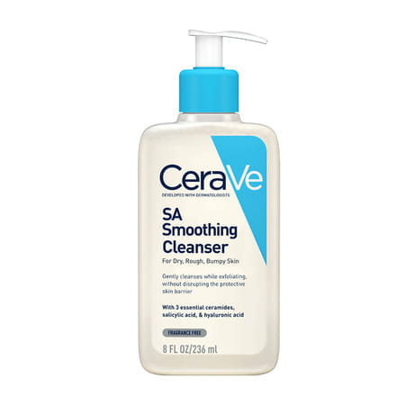Cerave Sa Smoothing Cleanser | Face Wash | With Salicylic Acid | For Dry & Bumpy Skin | 236ml