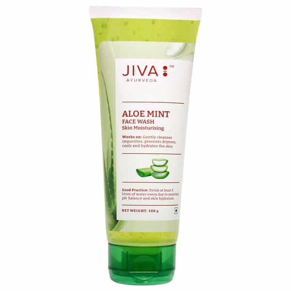 Jiva Aloe Mint Facewash|Prevents Acne, Blemishes, Blackheads, Pimples & Breakouts - 100G(Pack Of 2)