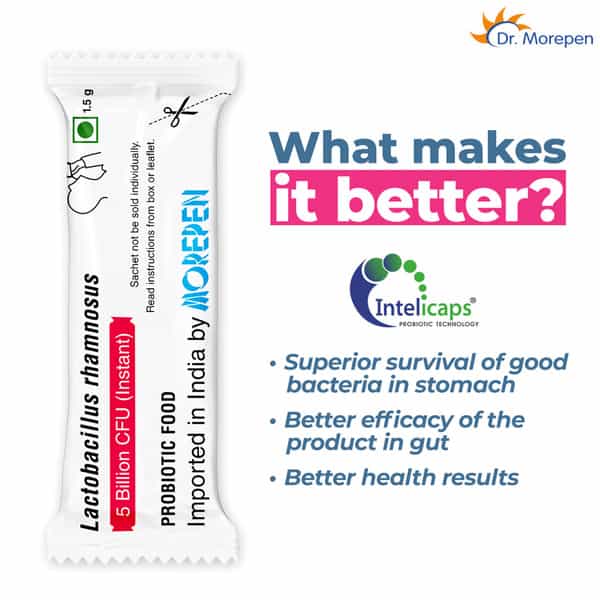 Dr. Morepen Greatgut Probiotics | Instant-5B | Sachet | 6 No's