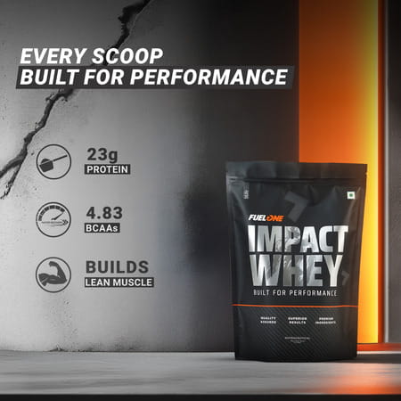 Fuel One Impact Whey (Cold Coffee | 1kg) | 23g Protein Per Scoop