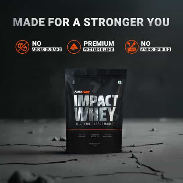 Fuelone Impact Whey Protein Blend | Cold Coffee | 1Kg (2.2Lbs) | 23G Protein Per Scoop