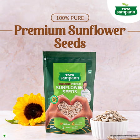 Tata Sampann 100% Pure Premium Sunflower Seeds| Rich In Dietary Fibre & Protein| 200g