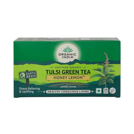 Organic India Tulsi Green Tea Honey Lemon | 100 Teabags