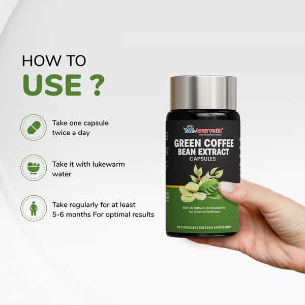 A R Ayurveda Green Coffee Capsule Ayurvedic Supplement For Healthy Weight Management - 60 Capsules