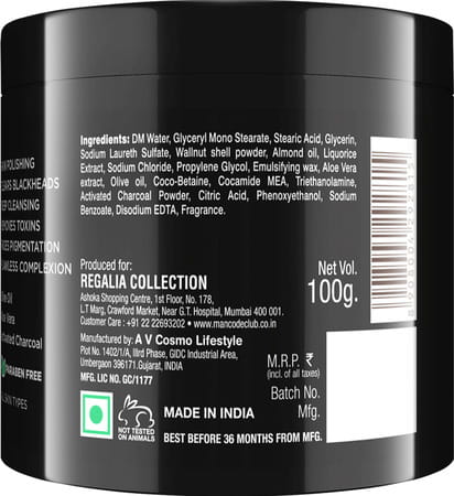 Mancode Charcoal Scrub 100gm