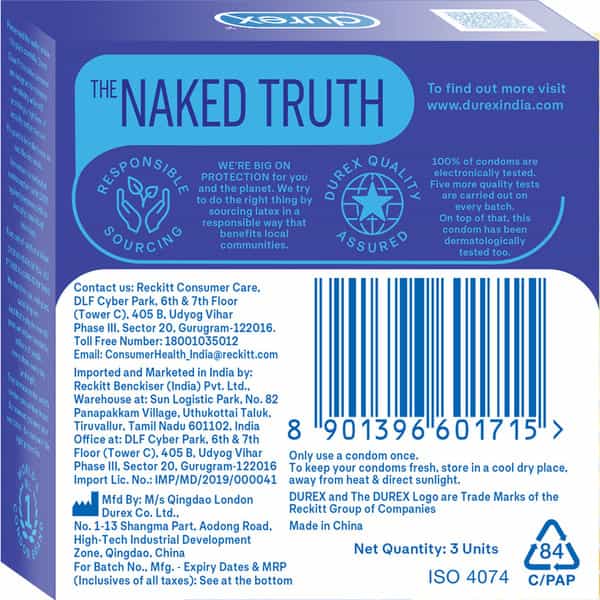 Durex Close Fit Invisible Condom (3 Pieces)