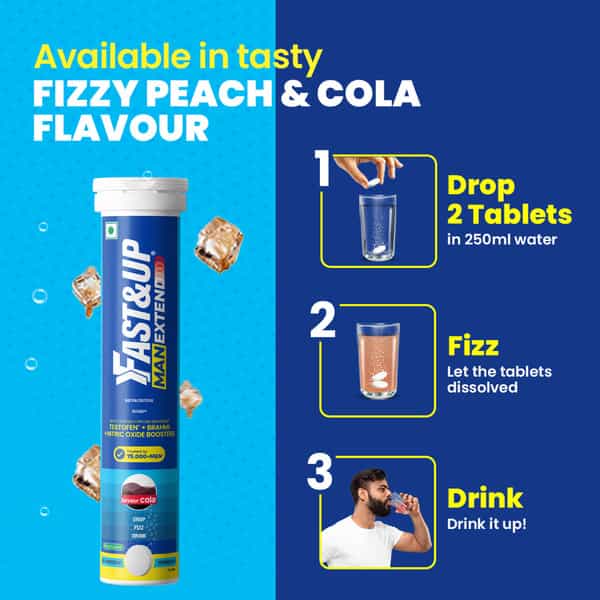 Fast&Up Man Extend | 20 Effervescent Tablets Cola Flavor