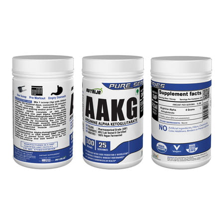Nutrija Aakg- Arginine Alpha Ketoglutarate | For Strength & Vascularity -100 Grams