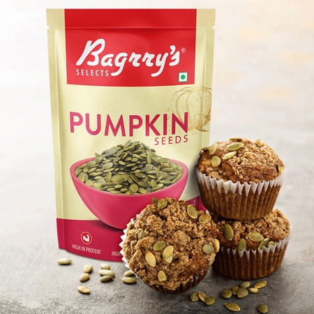 Bagrrys Pumpkin Seeds Gluten Free High Protein & Fibre 100% Vegan & Raw 250g