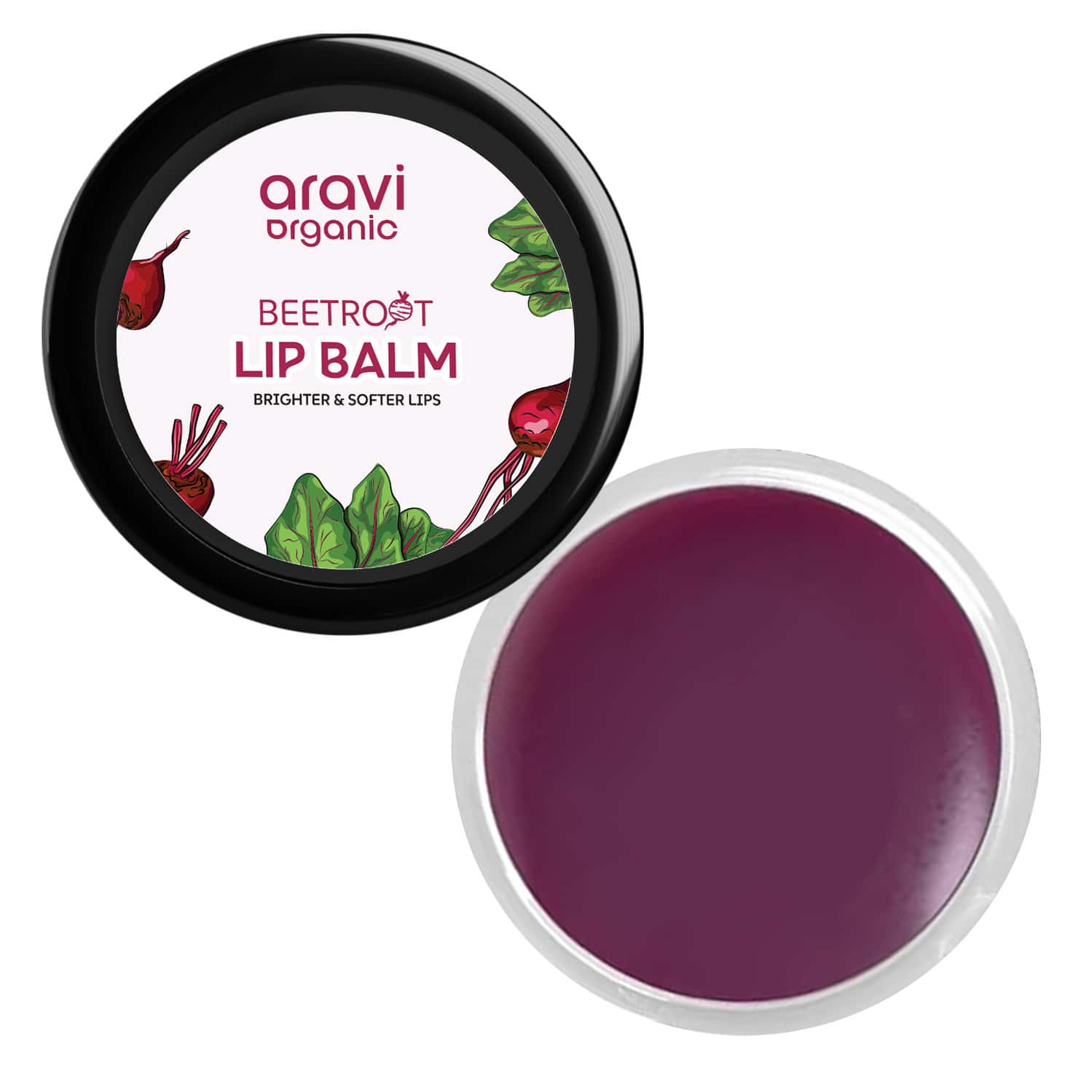 Aravi Organic Beetroot Lip Balm - Moisturizes | Softens & Adds Natural Color To Lips - 8gm