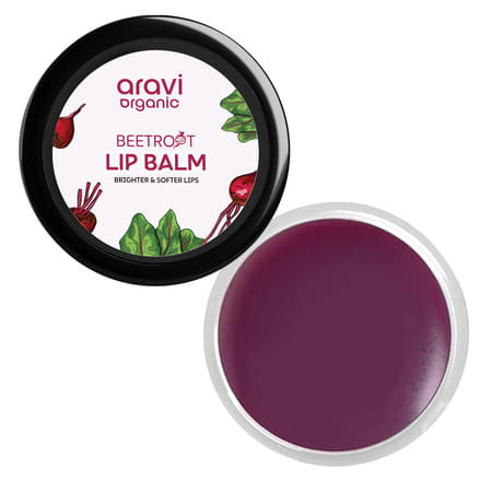Aravi Organic Beetroot Lip Balm - Moisturizes | Softens & Adds Natural Color To Lips - 8gm