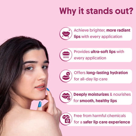 Aravi Organic Beetroot Lip Balm - Moisturizes | Softens & Adds Natural Color To Lips - 8gm