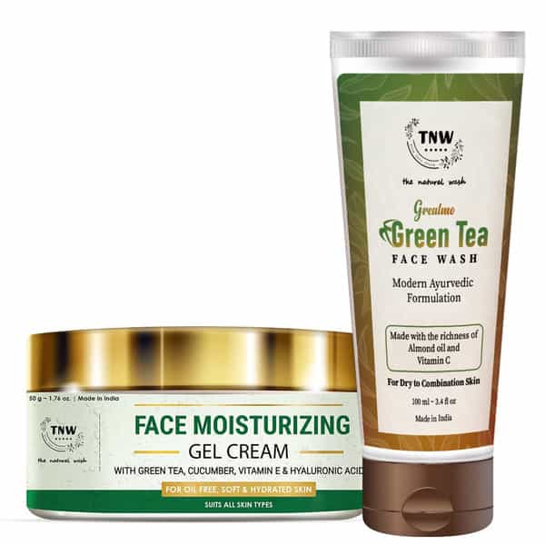 Tnw The Natural Wash Face Moisturizing Gel Cream & Green Tea Face Wash