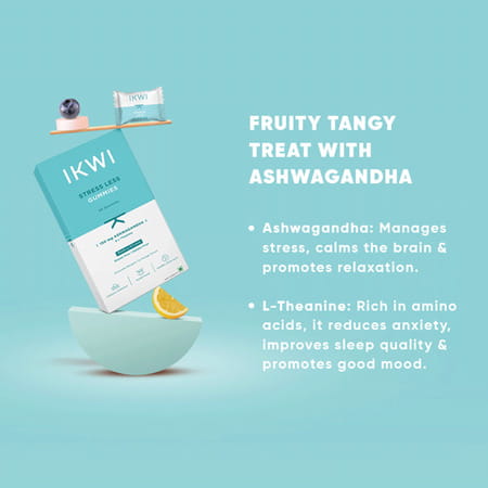Ikwi Stress Less Gummies With 150 Mg Ashwagandha & L-Theanine