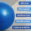 Healthtrek Anti Burst Gym Ball 55 Cm With Foot Pump (Pack Of 1 | Blue)