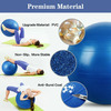 Healthtrek Anti Burst Gym Ball 55 Cm With Foot Pump (Pack Of 1 | Blue)