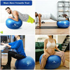 Healthtrek Anti Burst Gym Ball 55 Cm With Foot Pump (Pack Of 1 | Blue)