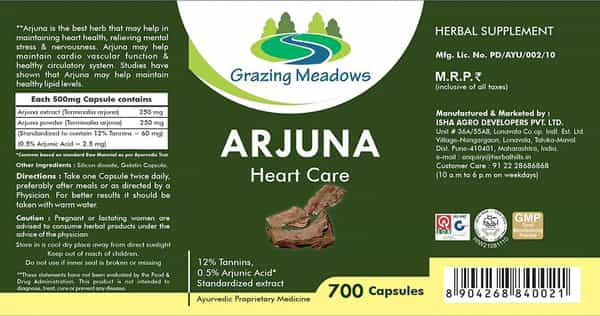Grazing Meadows Arjuna 700 Capsules (Pack Of 2)
