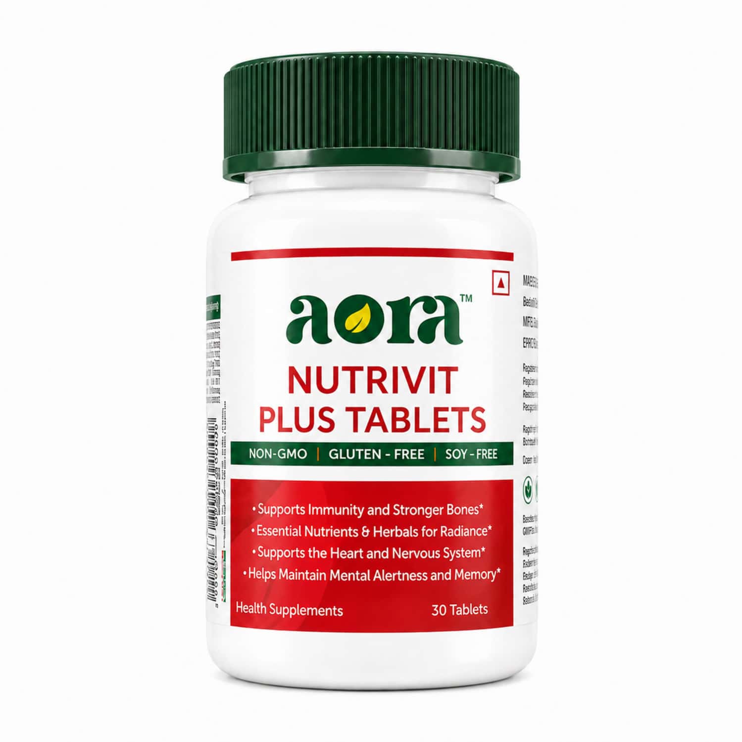 Aora Nutrivit Plus Multivitamin With Vitamins | Grape Seed Extract | 30 Tablets