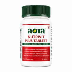 Aora Nutrivit Plus Multivitamin With Vitamins | Grape Seed Extract | 30 Tablets