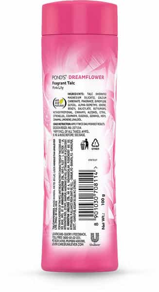 Pond's Dreamflower | Fragrant Talcum Powder | Pink Lily 100 Gm
