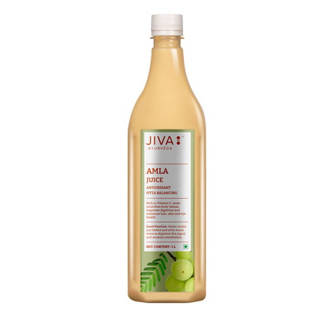 Jiva Amla Juice Made With Fresh Amla|Good For Healthy Hair & Boosts Immunity -1l (Pack Of 2)