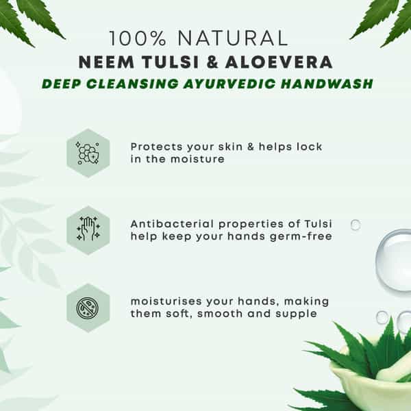 Four Seasons Neem Tulsi & Aloevera 250Ml | Deep Cleansing Ayurvedic Handwash (Pack Of 3)