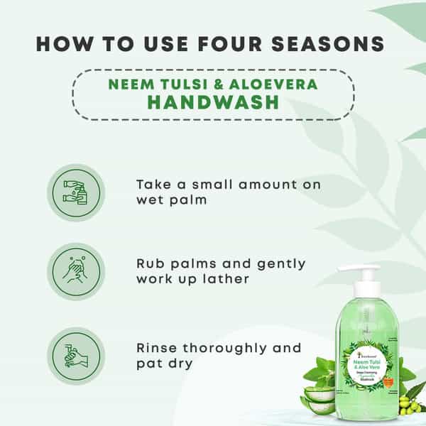 Four Seasons Neem Tulsi & Aloevera 250Ml | Deep Cleansing Ayurvedic Handwash (Pack Of 3)