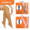 Vissco Varicose Vein Stockings For Leg Compression To Improve Blood Circulation- Small (Beige)