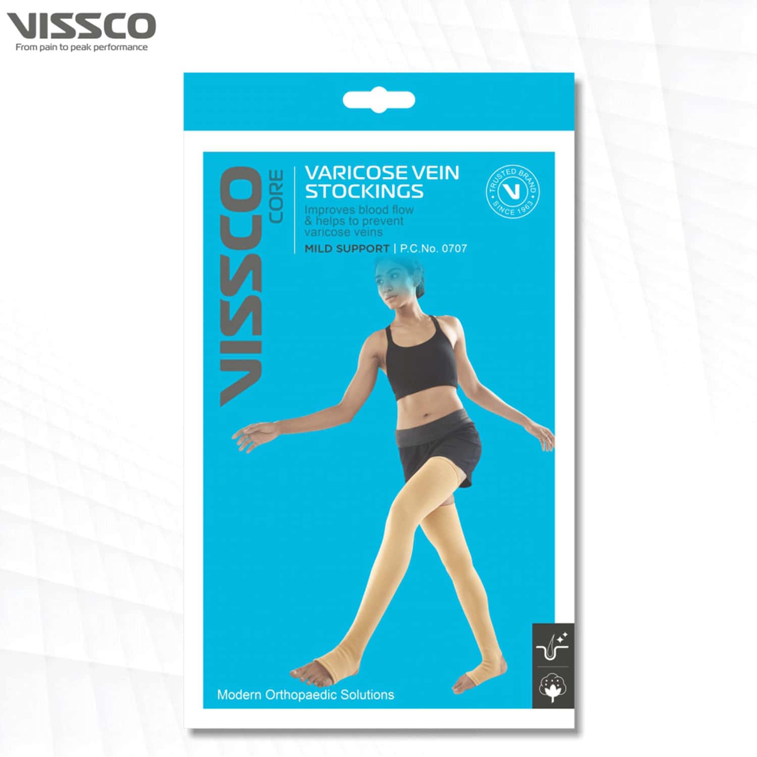 Buy VISSCO VARICOSE VEIN STOCKINGS FOR LEG COMPRESSION TO IMPROVE BLOOD