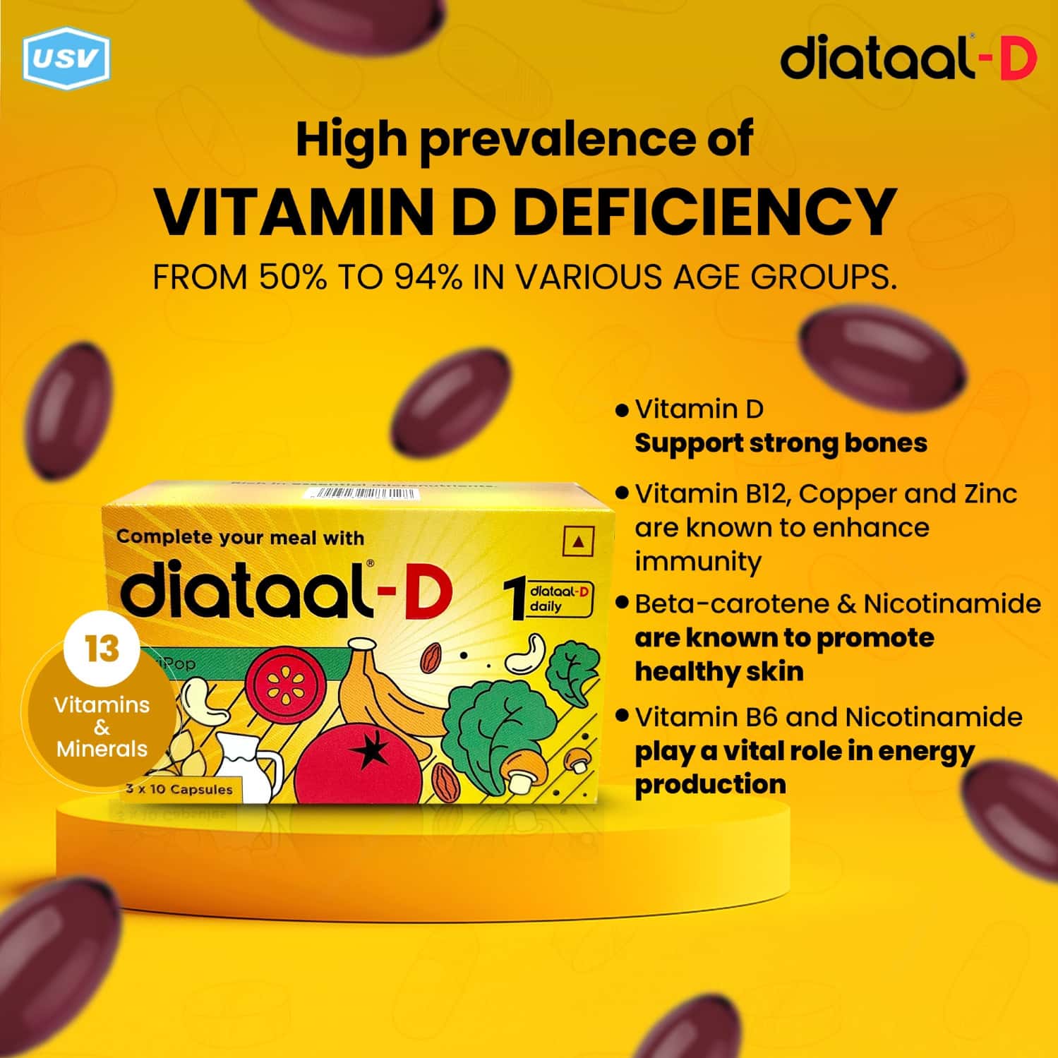 Buy DIATAALD MULTIVITAMIN WITH VITAMIN D FOR HEART HEALTH & STRONG