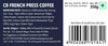 Colombian Brew Arabica French Press Coffee Dark Roast Strong 250G