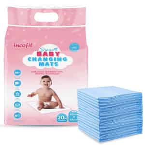 Incofit Baby Disposable Changing Mats (underpad) 60 X 45 Cm 20 Pcs Per Packet Pack Of 1