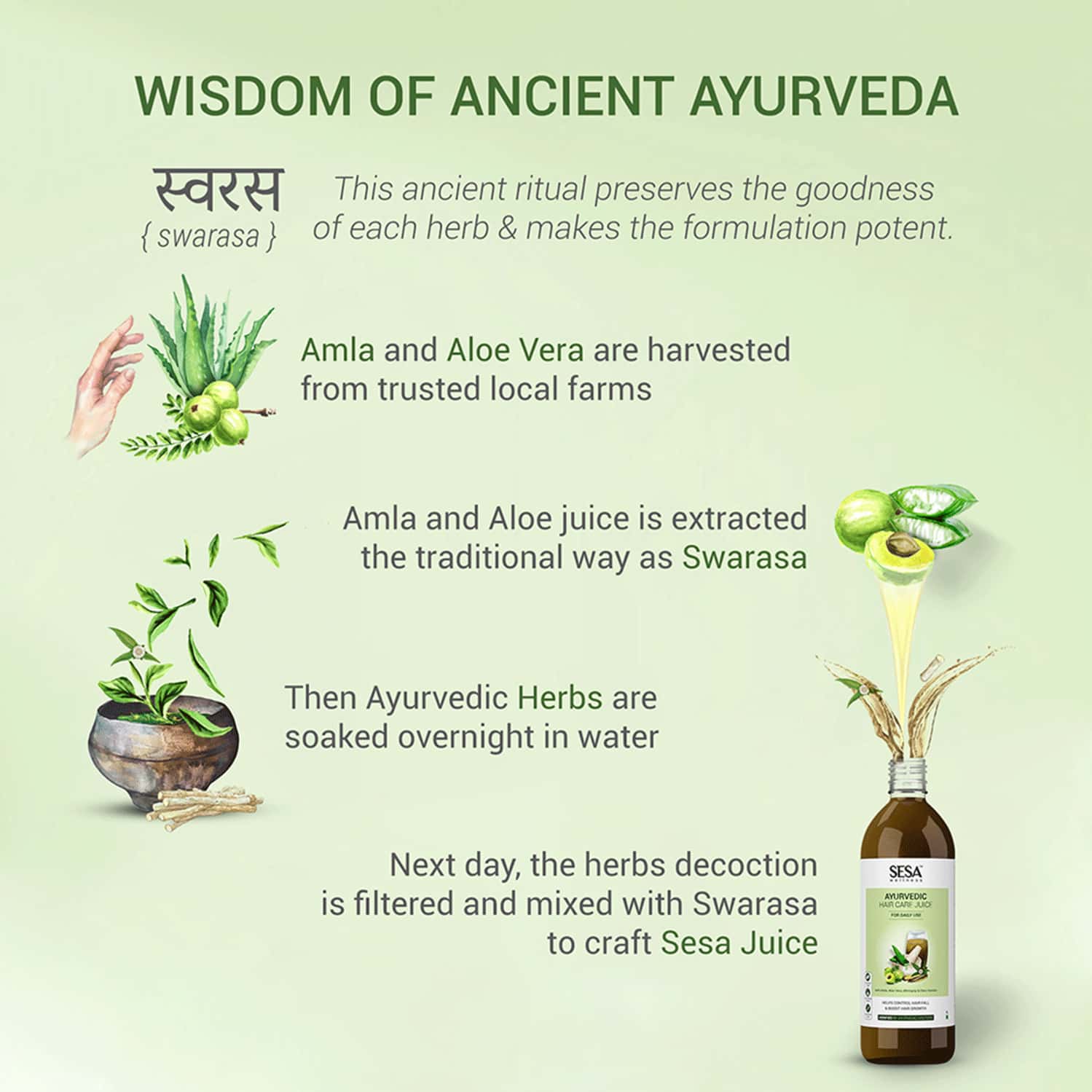 Buy SESA AYURVEDIC HAIR CARE JUICE FOR HAIR FALL CONTROL & HAIR