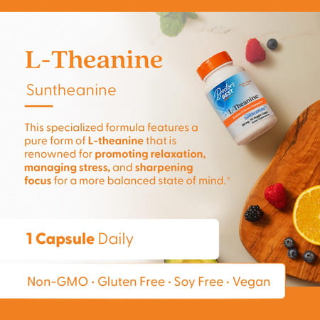 Doctor's Best L-Theanine Capsules | 90 Count
