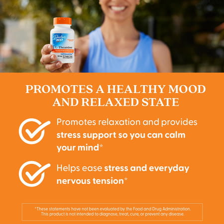 Doctor's Best L-Theanine Capsules | 90 Count