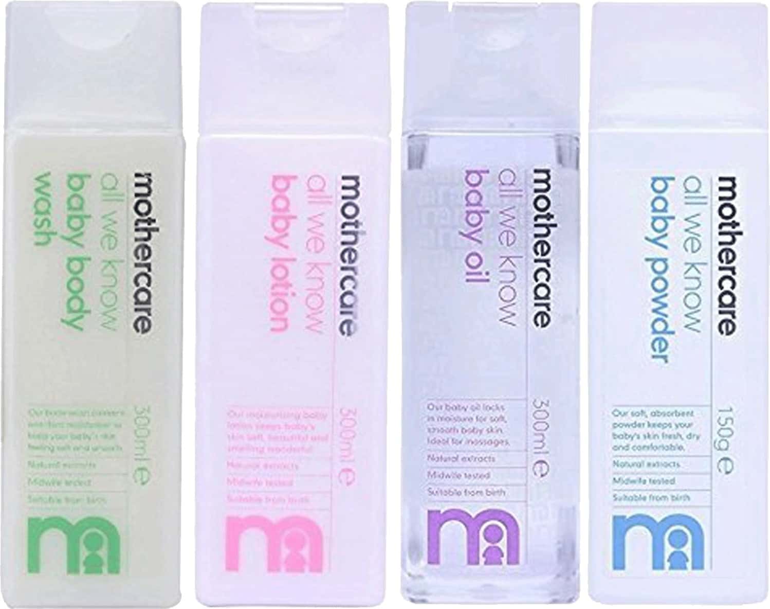 Buy MOTHERCARE ALL WE KNOW BABY, BODY WASH(300ML) LOTION(300ML) OIL