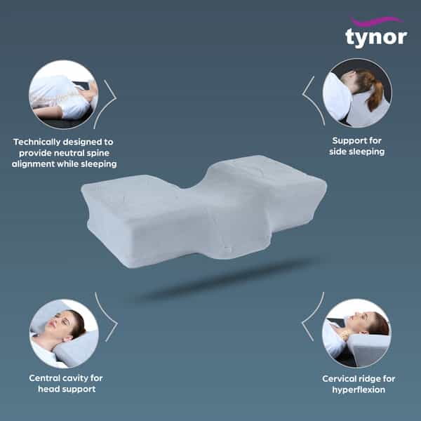 Tynor Anatomic Pillow Grey Universal Size 1 Unit