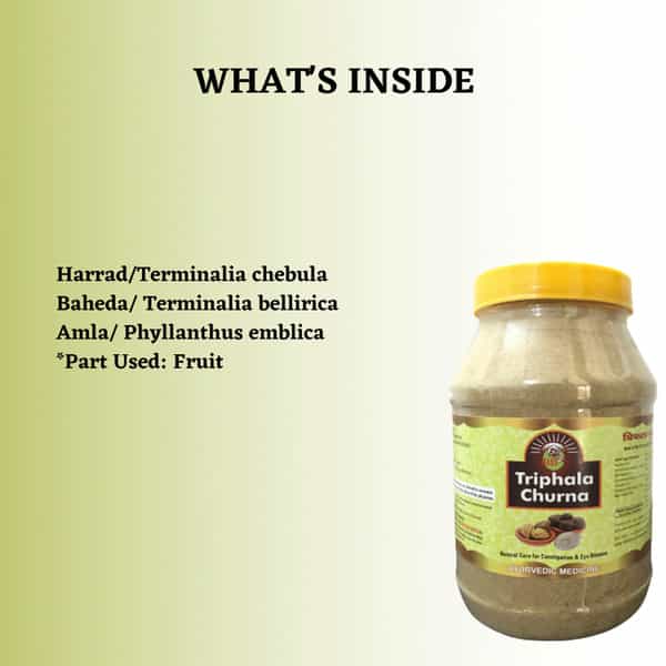 Hass Triphala Churna - Triphala Powder Ayurvedic Medicine For Relief From Constipation (1X1 Kg)