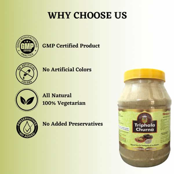 Hass Triphala Churna - Triphala Powder Ayurvedic Medicine For Relief From Constipation (1X1 Kg)