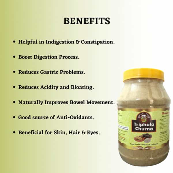 Hass Triphala Churna - Triphala Powder Ayurvedic Medicine For Relief From Constipation (1X1 Kg)